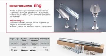 КАРКАС НОГ + ОПОРЫ ДЛЯ ВАННЫ 59 см RAVAK