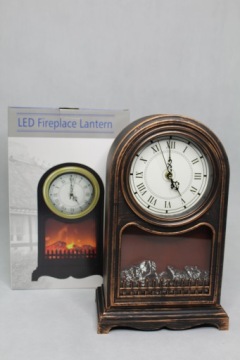 СВЕТОДИОДНЫЙ КАМИН - ЛАМПА - ЧАСЫ - ЭФФЕКТ АНТИК - ЭЛЕКТРИЧЕСТВО