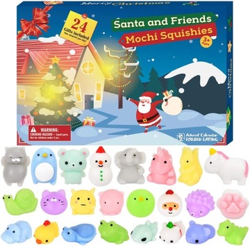 KALENDARZ ADWENTOWY Mochi Animals Squishy TOYS
