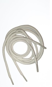 Sznurówki sznurowadła BAWEŁNA 5 mm kol.BIAŁY 90cm