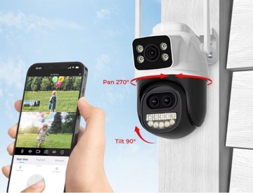 ВНЕШНЯЯ КАМЕРА С ПЕРЕКЛЮЧЕНИЕМ WIFI, 9 МП, 8-кратный ЗУМ, ICSEE ULTRA HD