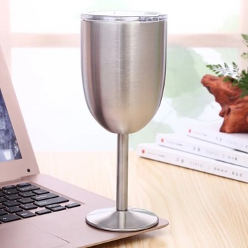 10oz Candy Colors Goblet 304 Stainless Steel Double Insulation Wine Glass I