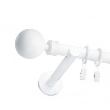 KARNISZ NOWOCZESNY BIAŁY POJEDYNCZY FI 19mm 100cm