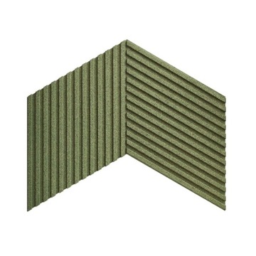 Designerski ZIELONY panel korkowy 3D STRIPE