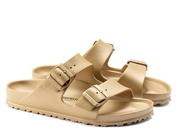 Klapki damskie złote BIRKENSTOCK ARIZONA EVA GLAMOUR GOLD 1022465 38