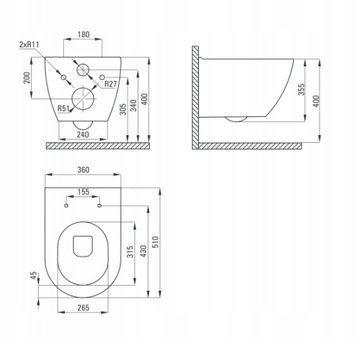 УНИТАЗ БЕЗОБОДКИ С ФУНКЦИЕЙ БИДЕ DEANTE+ АККУМУЛЯТОР