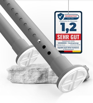 DRĄŻEK KARNISZ ROZPOROWY PRYSZNICOWY TELESKOPOWY 210-260cm SZARY MEISRNBERG