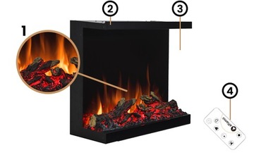 Электрокамин Aflamo 60 LED без подогрева ХИТ