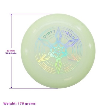 Dysk Frisbee Ninja Star 175g świecący frisbee glow