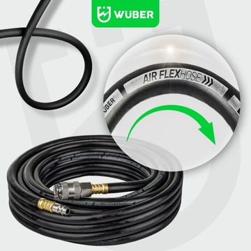 ШЛАНГ ПНЕВМАТИЧЕСКИЙ РЕЗИНОВЫЙ 10М 10х17ММ ТЕСННЫЙ ДЛЯ КОМПРЕССОРА WUBER