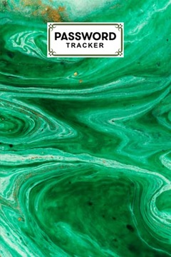 Bode, Astrid Password Tracker: Marbled Green Password Tracker, Password Boo