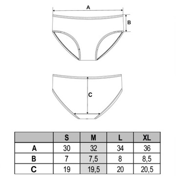 4x Majtki Damskie Figi Bikini Bawełniane Z Nadrukiem Kolorowe Moraj L