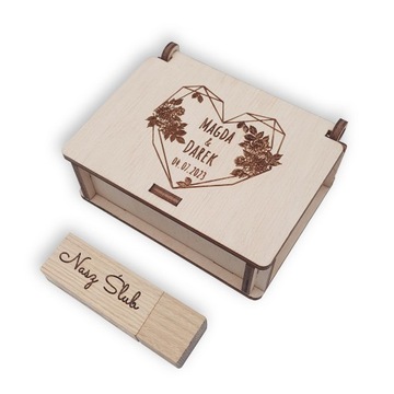 Флешка 32ГБ + Деревянная коробка + ГРАВИРОВКА