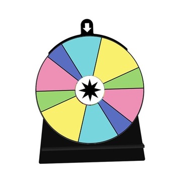 Colored Rotating Wheel Editable with Stand Interactive Game 10 Slots