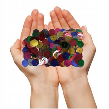 Блестки Круглые Плоские Декоративные Конфетти, МЕТАЛЛИК