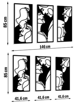 АЖУРНАЯ КАРТИНА ОТДЕЛКА СТЕН ЛИЦА 3D ПАРА ПАНЕЛИ ДЛЯ ГОСТИНОЙ TRIPTIQUE LARGE