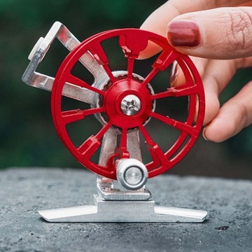 Нахлыстовая катушка Аксессуары для колес Гладкая ручная катушка Легкая красная