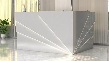 Nowoczesna Lada recepcyjna R175 190x150cm LED