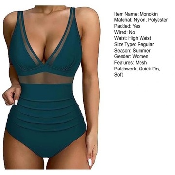 Skinny Monokini Deep V-neck One-piece Bikini Styli