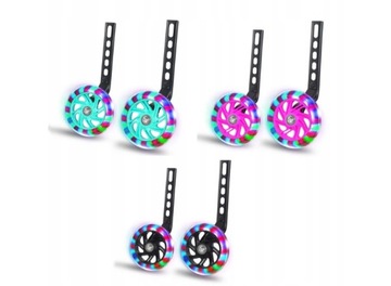 СВЕТОДИОДНЫЕ БОКОВЫЕ КОЛЕСА ДЛЯ ВЕЛОСИПЕДА ДЕТСКИЕ ЛЕГКИЕ ОПОРНЫЕ КОЛЕСА 12–20 ДЮЙМОВ