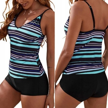 STRÓJ KĄPIELOWY TANKINI BIKINI SZORTY PAXLKI