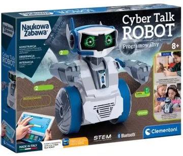 Mówiący Cyber Robot Programowalny Naukowa Zabawa Cyber Talk 8+ Clementoni