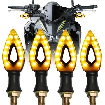 Kierunkowskazy kierunki MOTOCYKLOWE STRZAŁKI 12 LED 4 szt KOMPLET MIGACZE