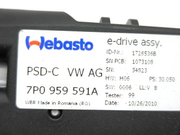 PORSCHE CAYENNE (92A) 2011 MOTOREK STŘEŠNÍHO OKNA