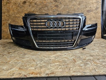 ZDERZAK PRZÓD PRZEDNI AUDI A8 D3 LIFT 4E KOMPLETNY CZARNY PDC SPRYSKI
