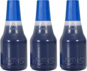 Tusz do pieczątek 25ml bezolejowy niebieski x 3