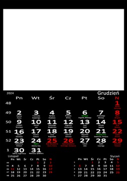 fotokalendarz biurkowy CZARNY - Twoje zdjęcia. Dla Babci, dla Dziadka
