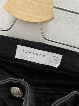 Topshop jamie spodnie jeans rurki DZIURY 25 36