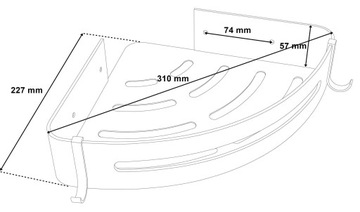 Набор из 2 угловых полок для ванной комнаты в стиле лофт Myzea черный