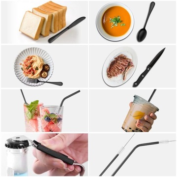 NIEZBĘDNIK TURYSTYCZNY SZTUĆCE KEMPINGOWE PODRÓŻNE NÓZ WIDELEC ŁYŻKA ZESTAW