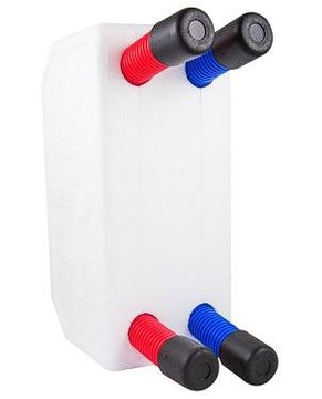 Blok instalacyjny podwójny z rurką karb 25mm pex