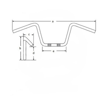 РУЛЬ МОТОРА. ДИАМЕТР 22 ММ СТАЛЬ ХРОМ