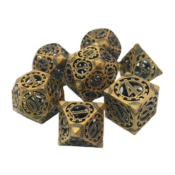 Metalowy Zestaw Steampunk 7 Wielościennych