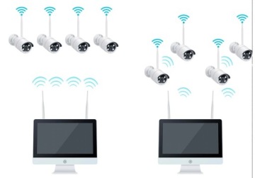 КОМПАНИЯ ДОМАШНЕГО МОНИТОРИНГА WIFI 4 камеры + рекордер + ЖК-дисплей! __