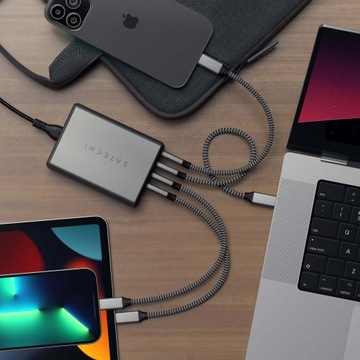 Satechi GaN Charger 165W - сетевое зарядное устройство 165W, 4x USB-C