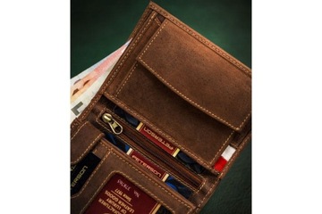Мужской кожаный кошелек Патриотик RFID 5107