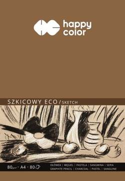 Blok szkicowy ECO, ART, A4/80k, 80g, Happy Color