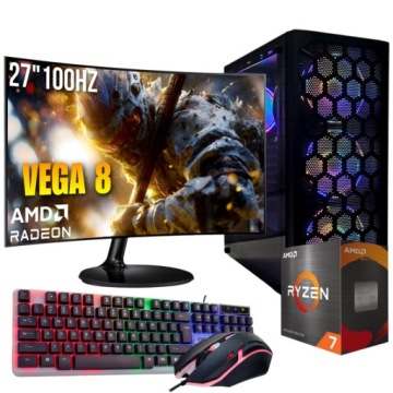 Set Počítač 27"100Hz |ryzen 7|VEGA 8|32GB|1TB|WI-FI|WIN 11