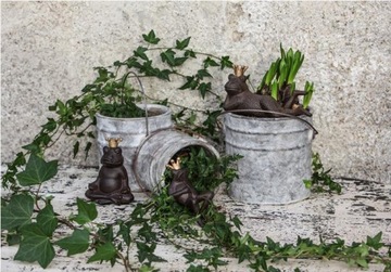 ВЕДРО ЦВЕТОЧНЫЙ ГОРШОК 18x17см КЕРАМИЧЕСКАЯ КРЫШКА, СЕРЫЙ