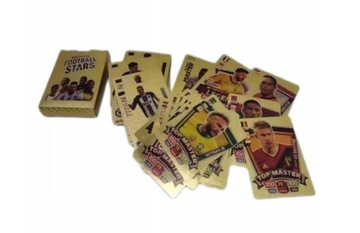 Набор из 10 подарочных золотых коллекционных футбольных карточек