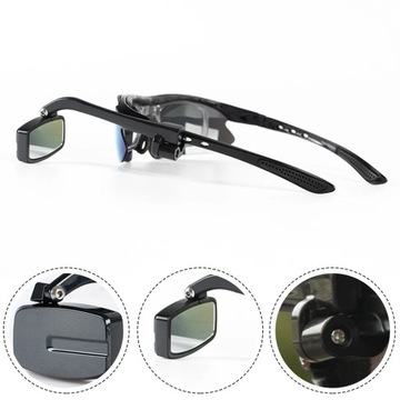Regulowany rower widok z tyłu okulary rowerowe okulary kask lusterko wstecz