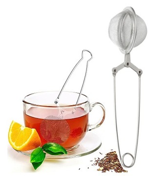 ЧАЙНЫЙ ЗАВАВАТЕЛЬ, ЩИПЦЫ, СТАЛЬНОЕ СИТО ДЛЯ ТРАВ