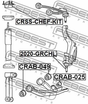 FEBEST CRSS-CHEF-KIT SADA OPRAVIT DRŽÁKY TLUMIČE