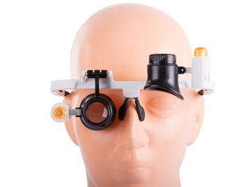 ПРОФЕССИОНАЛЬНЫЕ ЧАСОВЫЕ ЛУПЫ СВЕТОДИОДНЫЕ СТЕКЛА 2 LED 25x