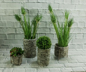 Винтажный ажурный подсвечник из цемента H33