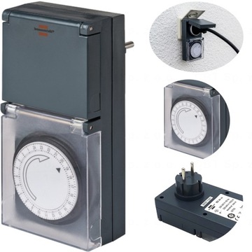PROGRAMATOR CZASOWY WŁĄCZNIK TIMER ANALOGOWY 230V IP44 STEROWNIK MECHANCZNY